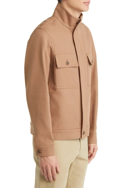 Vince Stretch Cotton Twill Chore Jacket In Sequoia