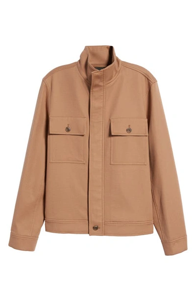 Shop Vince Stretch Cotton Twill Chore Jacket In Sequoia