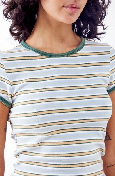 Shop Bdg Urban Outfitters Stripe Ringer T-shirt In White Multi