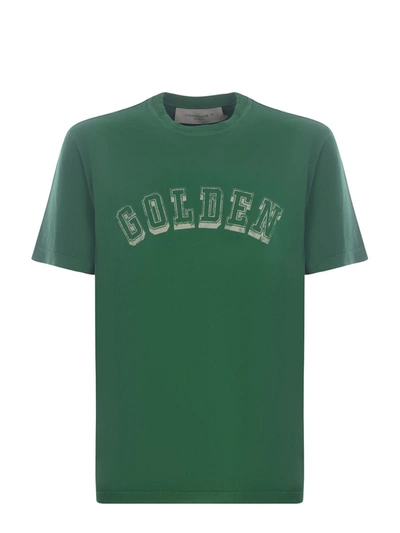Shop Golden Goose T-shirt  "star" In Green