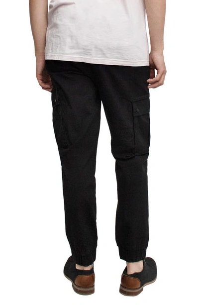 Shop Triple Five Soul Stretch Twill Cargo Pull-on Pants In Black