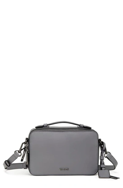 Shop Tumi Mari Leather Crossbody In Pearl Grey