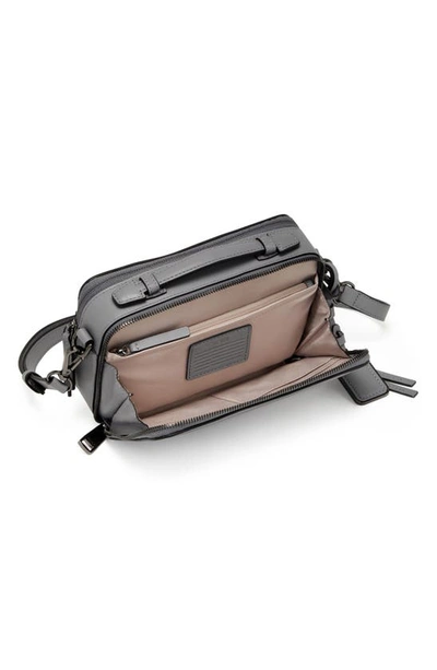 Shop Tumi Mari Leather Crossbody In Pearl Grey