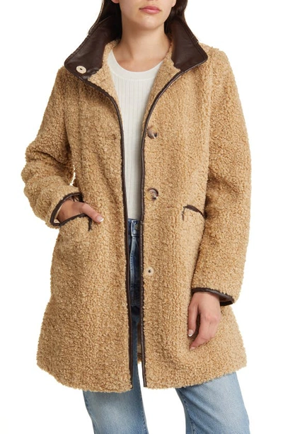 Shop Sam Edelman Faux Fur Teddy Coat In Sand