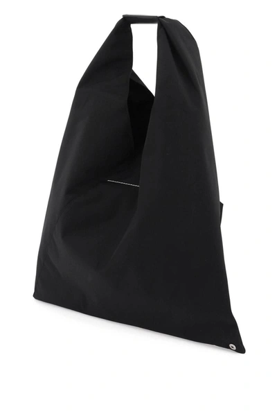 Shop Mm6 Maison Margiela Japanese Classic Bag With Pocket In Black