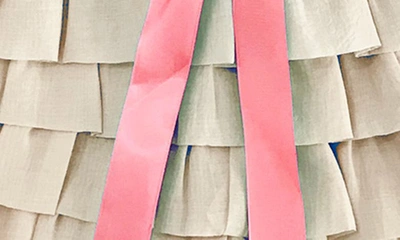 Joe-ella Kids' Organza Tafetta Dress In Beige