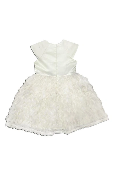 Shop Joe-ella Kids' Bow Textured Dress In Ivory