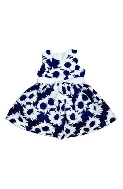 Shop Joe-ella Kids' Sunflower Dress In Navy
