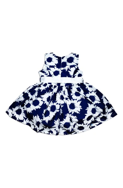 Shop Joe-ella Kids' Sunflower Dress In Navy