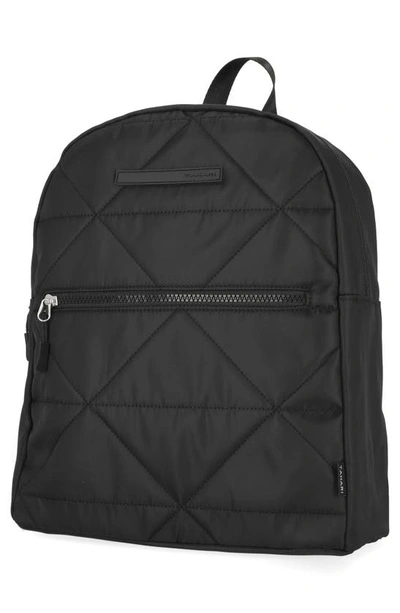 Shop Tahari Brett Nylon Diamond Quilt Backpack In Black