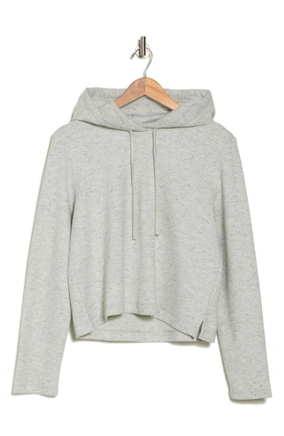 Shop Atm Anthony Thomas Melillo Donegal Waffle Knit Hoodie In Heather Grey Donegal