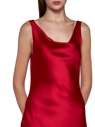 Shop Norma Kamali Dresses In Tiger Red
