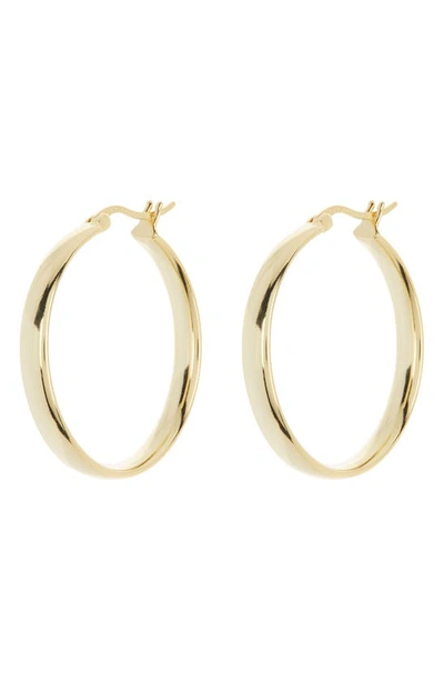 Shop Argento Vivo Sterling Silver Medium Hoop Earrings In Gold