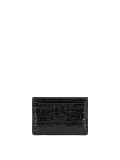 Shop Tom Ford "alligator" Card Holder In Black