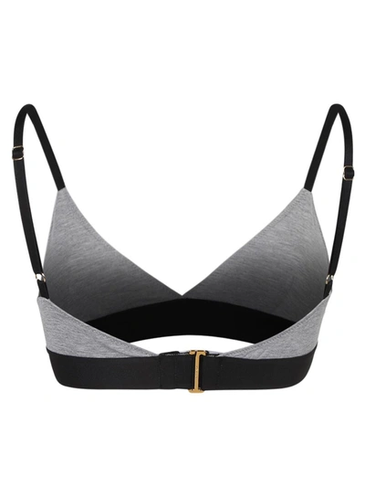 Shop Tom Ford Bralette With Logo In Grey