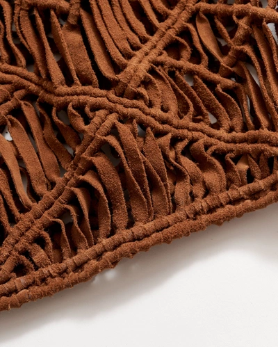 Billy Reid Suede Crochet Tank In Country Brown