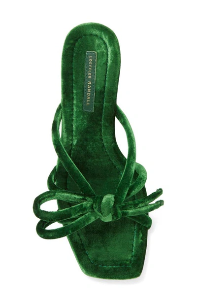Shop Loeffler Randall Margi Velvet Bow Heel In Spruce
