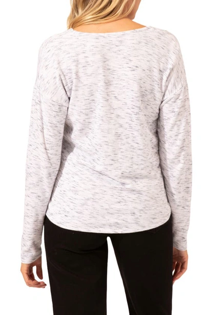 Shop Threads 4 Thought Johanna Long Sleeve V-neck Overlap Shirt In Marble