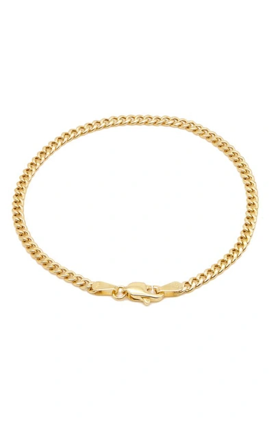 Shop Devata 14k Gold 3mm Curb Chain Bracelet