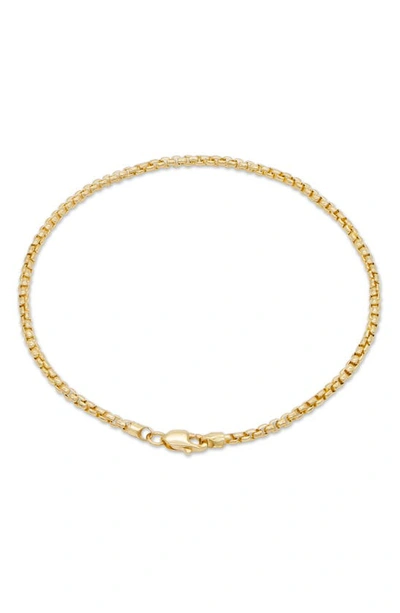 Shop Devata 14k Gold 2mm Box Chain Bracelet