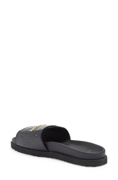 Shop Buscemi Alice Scratch Slide Sandal In Black