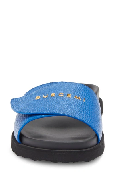Shop Buscemi Alice Scratch Slide Sandal In Bluette