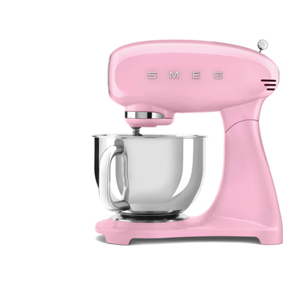 Shop Smeg Full Color Stand Mixer In Pink