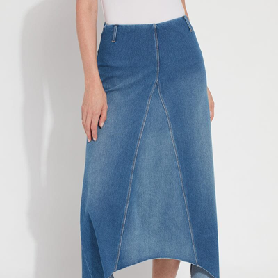 Shop Lyssé Camille Denim Maxi Skirt In Blue
