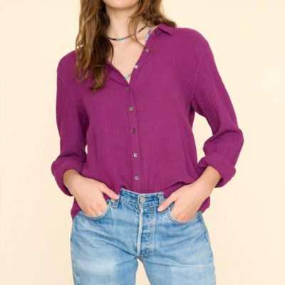 Shop Xirena Scout Shirt In Purple