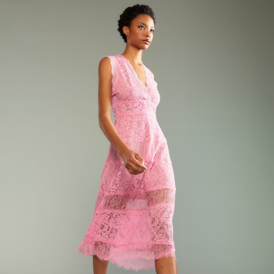 Shop Cynthia Rowley Audrey Lace Dress In Pink