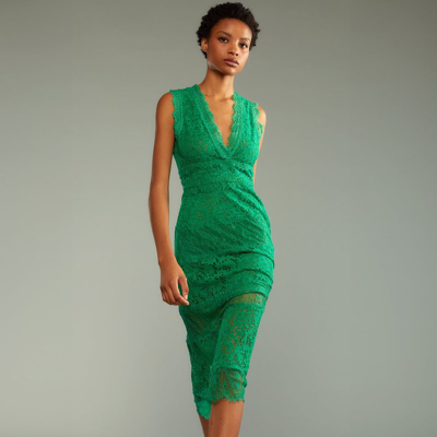 Shop Cynthia Rowley Audrey Lace Dress In Green