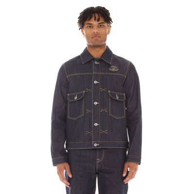 Shop Cult Of Individuality Lucky Bastard Classic Denim Jacket In Raw In Black