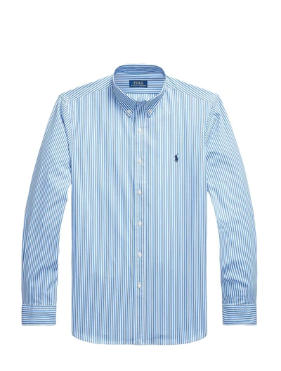 Shop Ralph Lauren Shirts In 4655h Light Blue/white