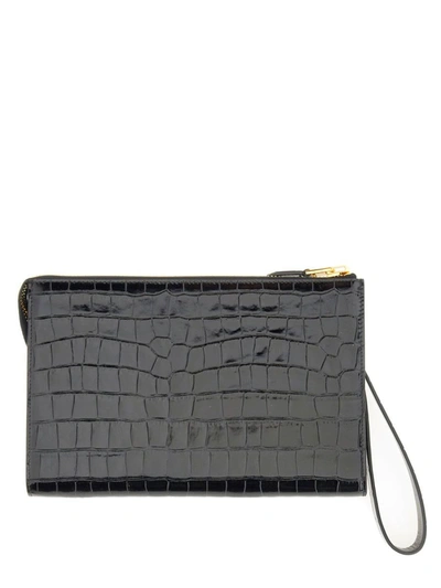 Shop Tom Ford Pouch With Logo In Black