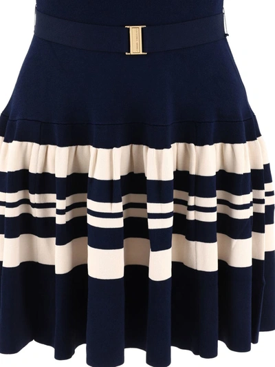 Shop Zimmermann "acadian Stripe" Dress In Blue