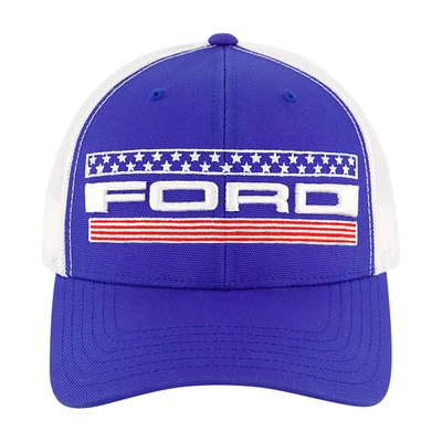 Ford 3d & Flat Embroidery Nylon Constructed Baseball Cap In Blue