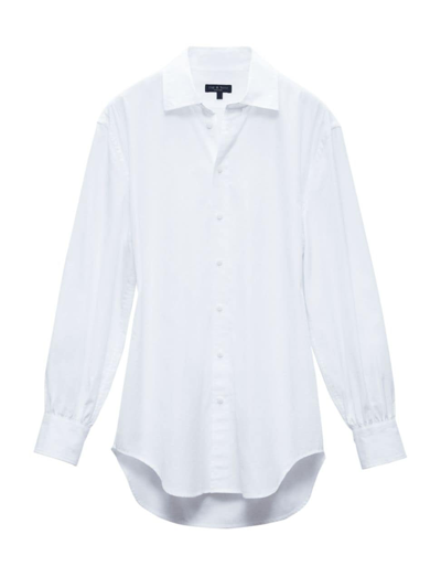 Shop Rag & Bone Women's Ellison Cotton Cut-out Shirt In White