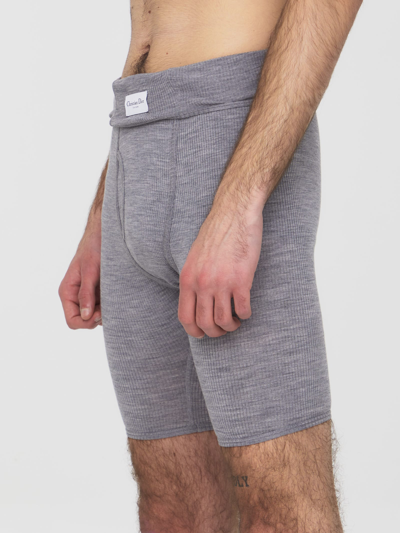 Shop Dior Wool Jersey Boxer Shorts In Grey