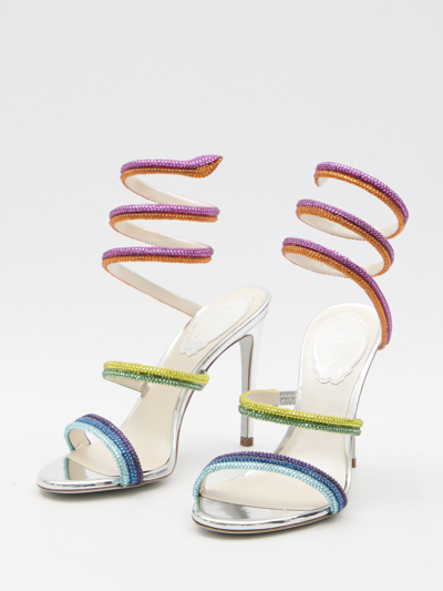 Shop René Caovilla Rainbow 105 Sandals In Multicolor