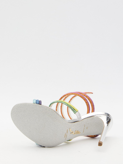 Shop René Caovilla Rainbow 105 Sandals In Multicolor