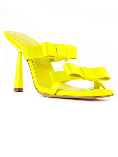 Shop Gia Borghini Yellow Leather Sandal In Giallo