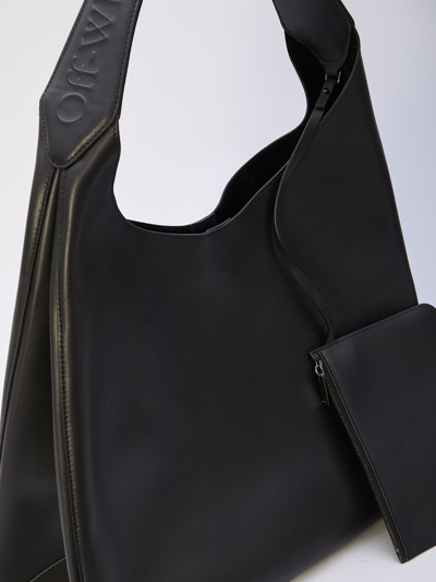 Shop Off-white Hobo Metropolitan Bag In Black
