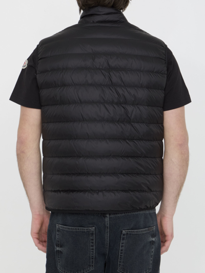 Shop Palm Angels Padded Vest With Logo In Black