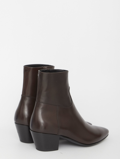 Shop Celine Jacno Boots In Brown