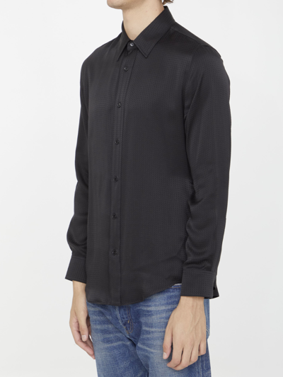 Shop Celine Black Silk Shirt