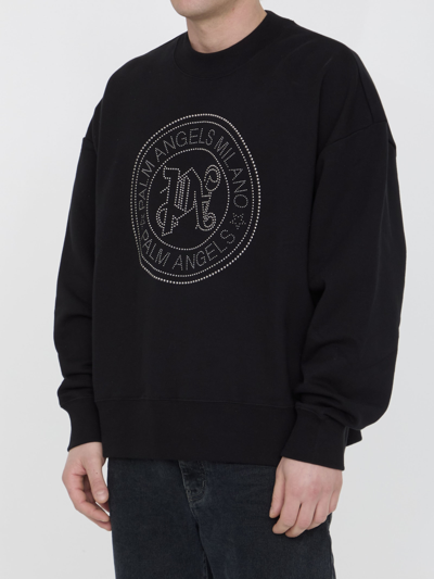 Shop Palm Angels Milano Sweatshirt In Black