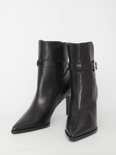 Shop Celine Jodphur 80 Boots In Black