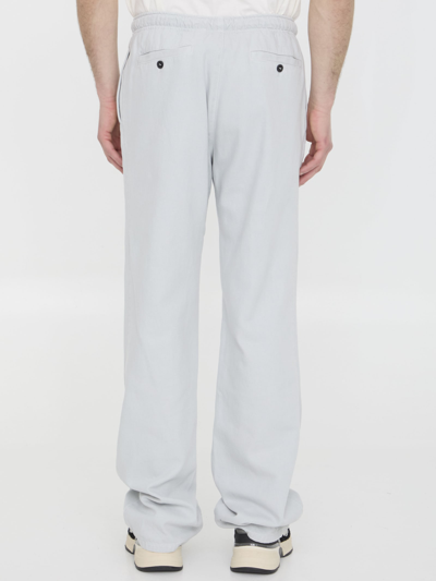 Shop Palm Angels Monogram Pants In Grey