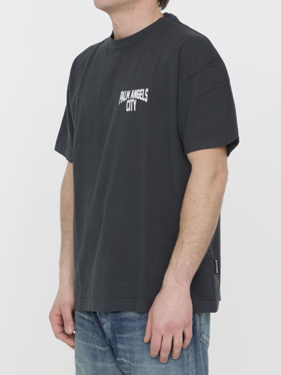 Shop Palm Angels Pa City T-shirt In Grey