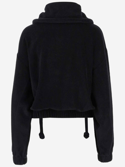 Shop Patou Cotton Sweatshirt With Embossed  Signature In Black
